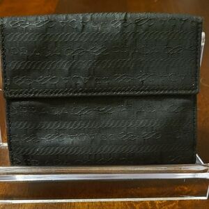 Prada Vintage Nero Canvas Wallet
